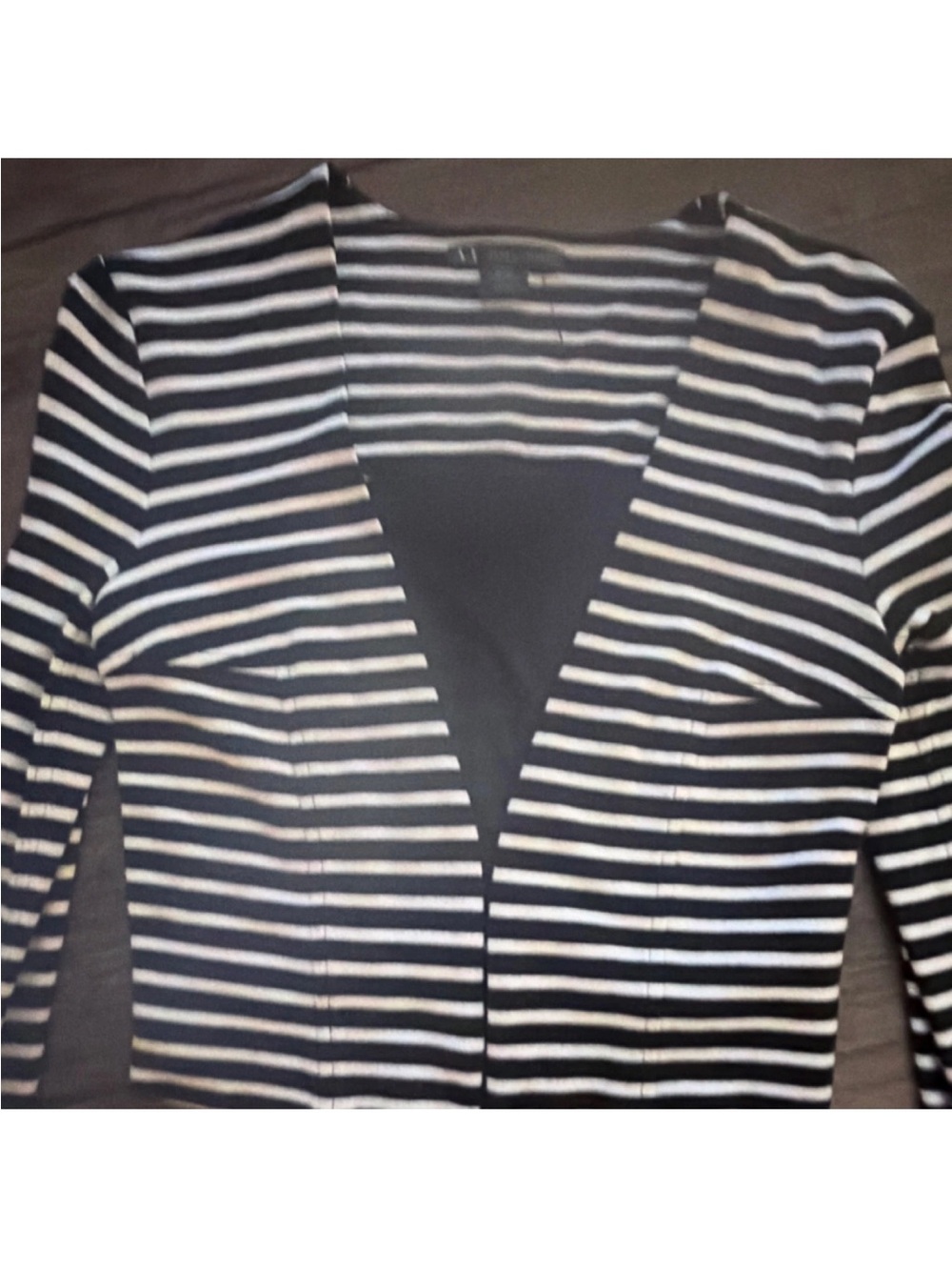 A/X Armani Exchange Black and White Striped Top